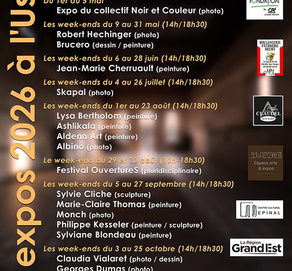 Calendrier des expositions 2026